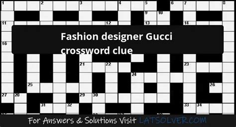 gucci designer gay|designer gucci crossword clue.